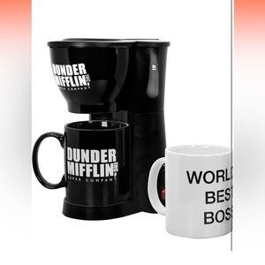 Brand New With Tags Dunder Mifflin Coffee Maker & Best Boss Mug Set*make offers*